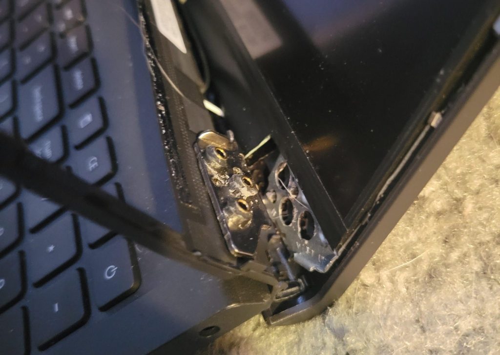 broken top lid hinge mount