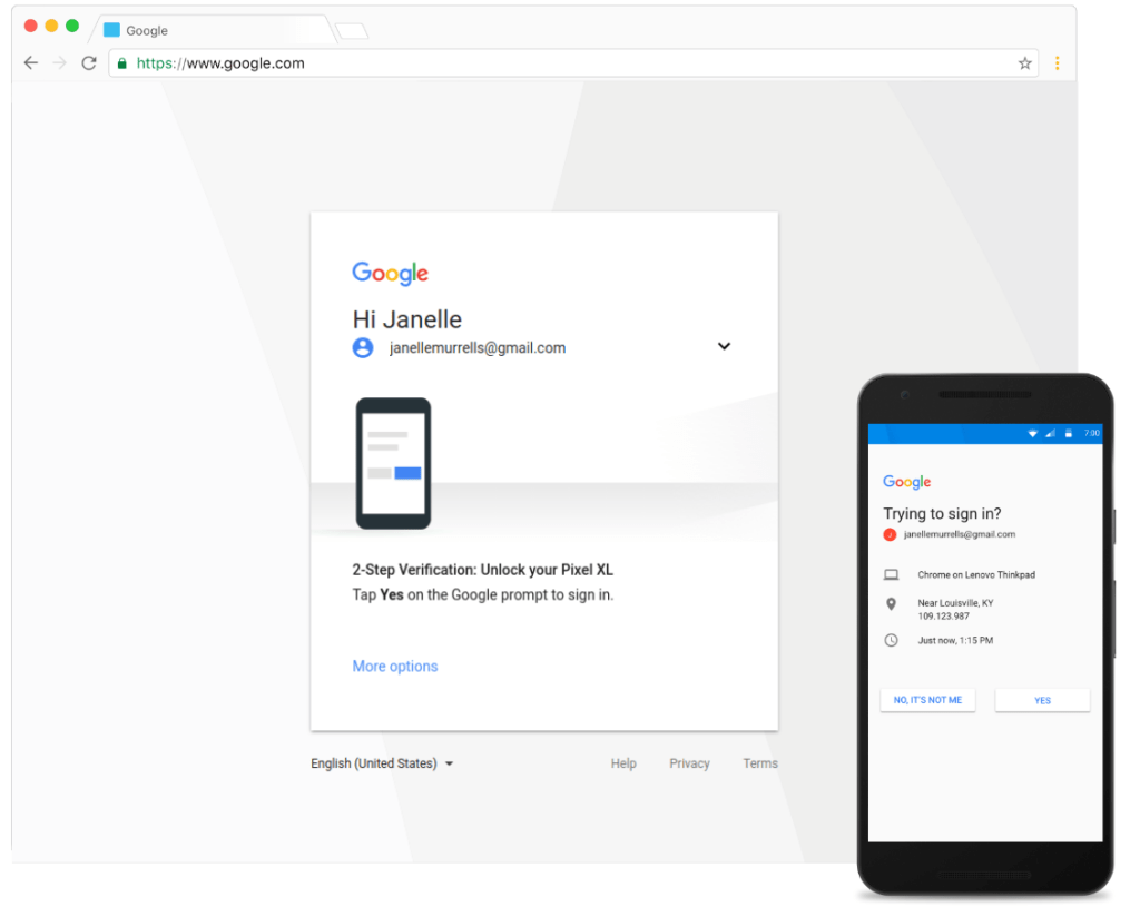 two factor auth google
