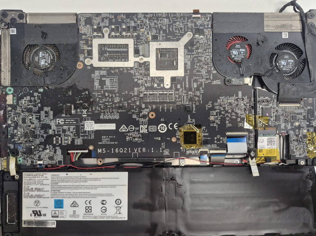 MSI GS 66 Stealth Liquid Damage Motherboard