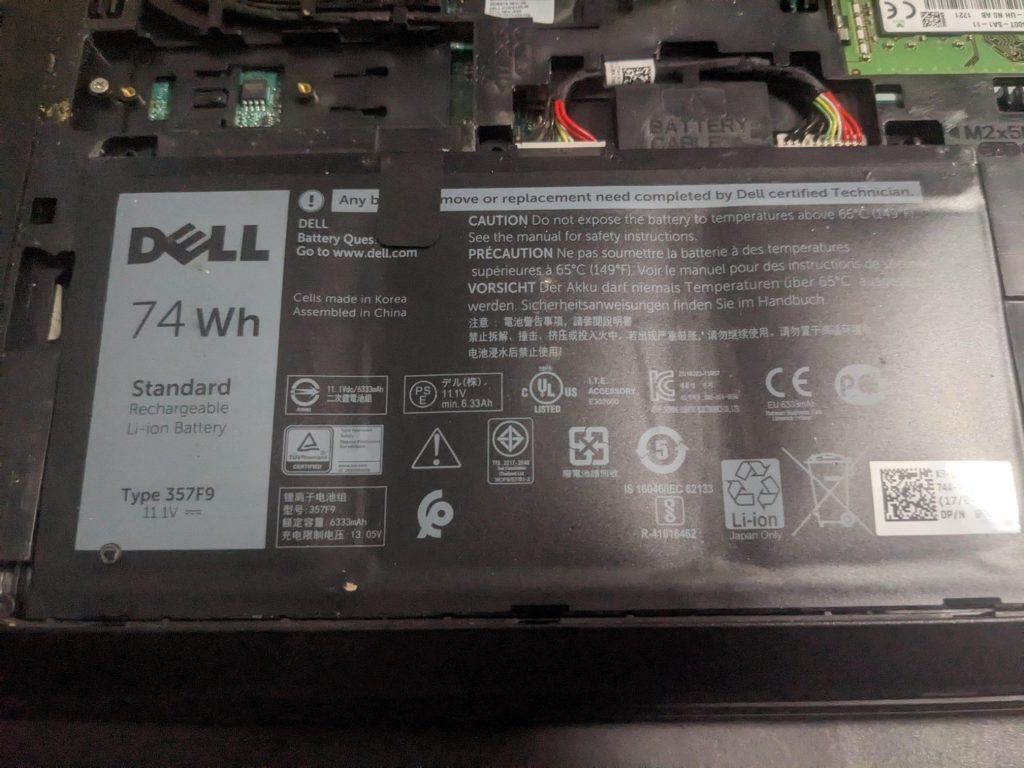 dell oem laptop battery swelling