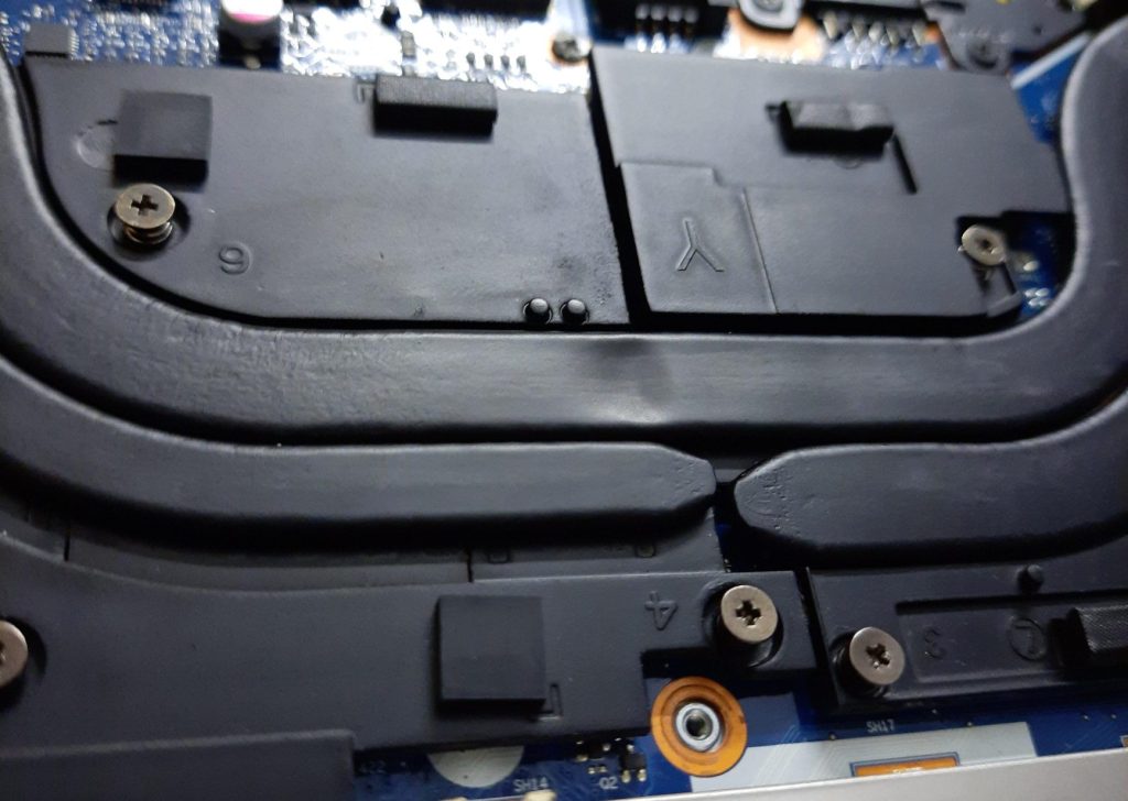 laptop heat sink dent