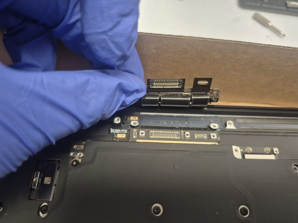 Macbook Air M3 display connector cleaned and free of bed bugs